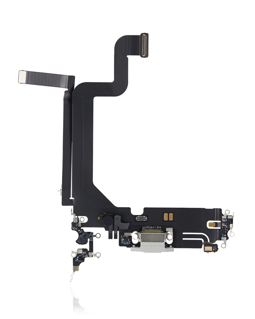 Charging Port Flex Cable Compatible For iPhone 14 Pro Max (Premium) (Silver)