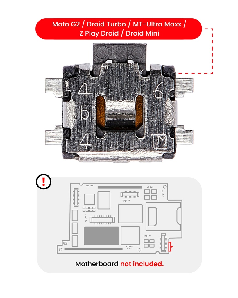 Power/Volume Button Clicker Compatible For Motorola Moto G2 (XT1068)/Droid Turbo (XT1254/XT1225) MT-Ultra Maxx (XT1080/2013)/Z Play Droid (XT1635)/Droid Mini (XT1030/2013) (Soldering Required)