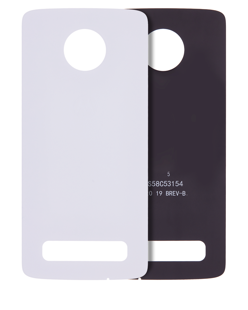 Back cover Glass Compatible For Motorola Moto Z4 (XT1980-3/XT1980-4/2019) (Genuine OEM) (White)