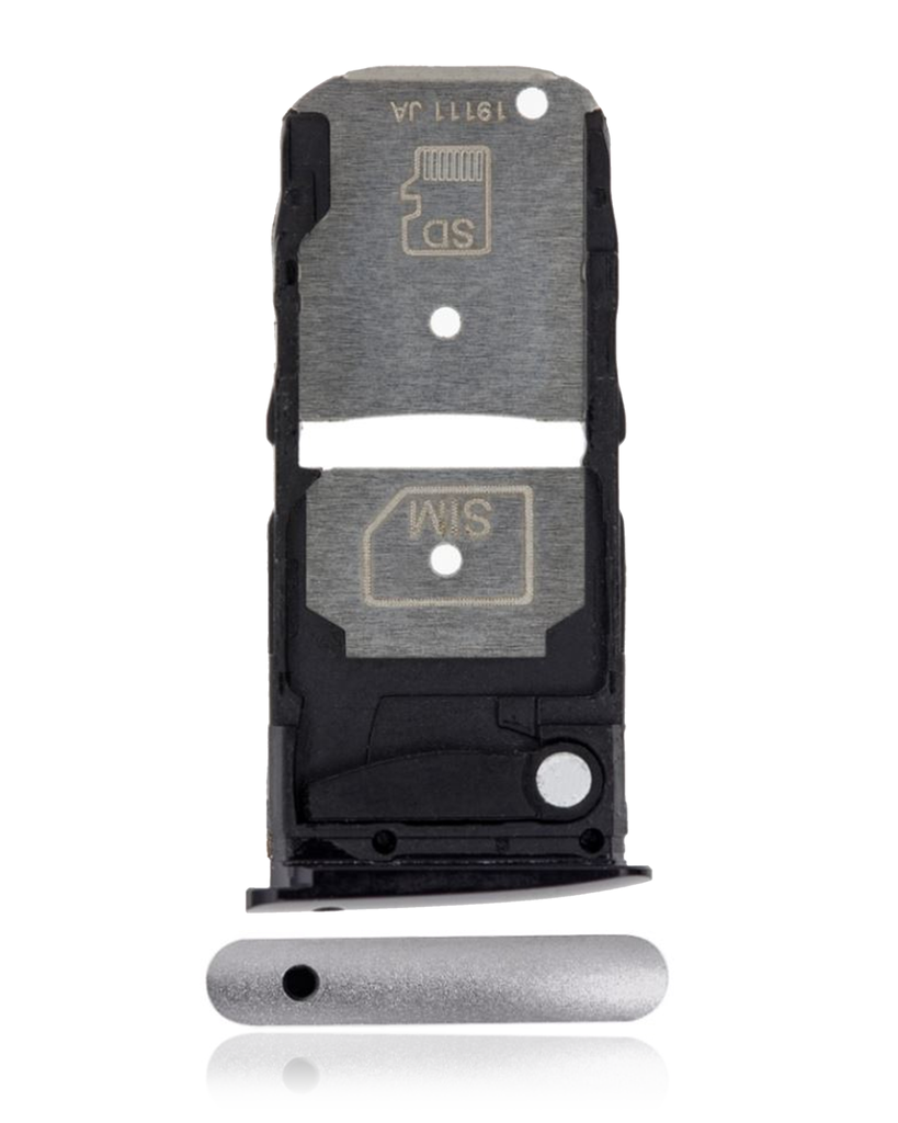 Single Sim Card Tray Compatible For Motorola Moto Z4 (XT1980/2019) (Frost White)