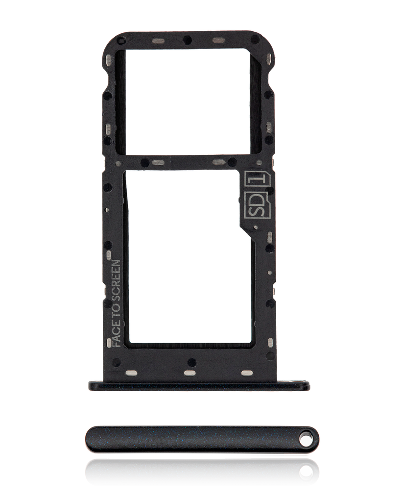 Single Sim Card Tray Compatible For Motorola Moto G7 Play (XT1952/2019) (Black) (US Version)