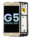 LCD Assembly With Frame Compatible For Motorola Moto G5 (XT1670/2017) (Genuine OEM) (Gold)
