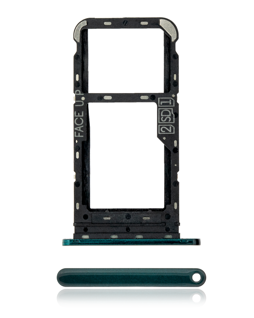 Dual Sim Card Tray Compatible For Motorola One Fusion (XT2073/2020) (Emerald Green)