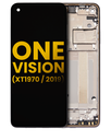 LCD Assembly With Frame Compatible For Motorola One Vision (XT1970/2019) (Refurbished) (Bronze Gradient)