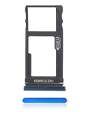 Single Sim Card Tray Compatible For Motorola One Vision (XT1970/2019) (Blue)