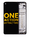 LCD Assembly With Frame Compatible For Motorola One Action (XT2013/2019) (Refurbished) (Denim Blue)