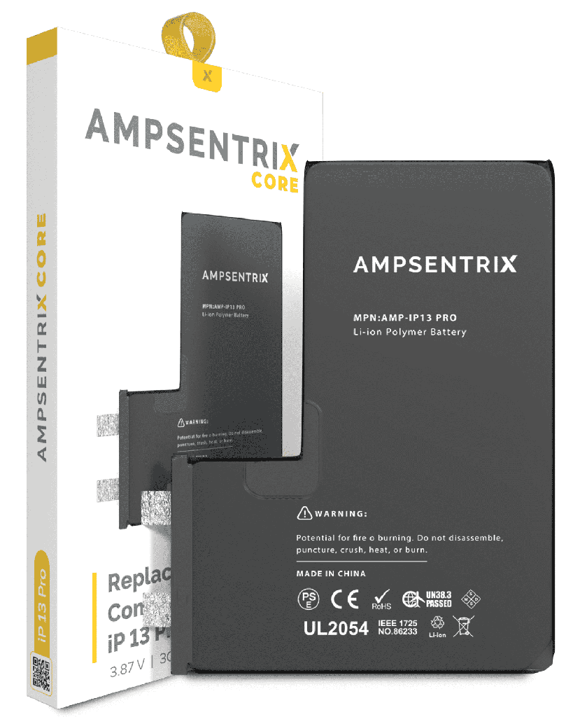 Replacement Battery Core Compatible For iPhone 13 Pro (Spot Welding Required) (AmpSentrix Core)