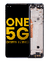 LCD Assembly With Frame Compatible For Motorola One 5G (XT2075-2/2020) (Refurbished) (Surfing Blue)