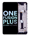LCD Assembly With Frame Compatible For Motorola One Fusion Plus (XT2067-2/2020) (Genuine OEM) (Blue)