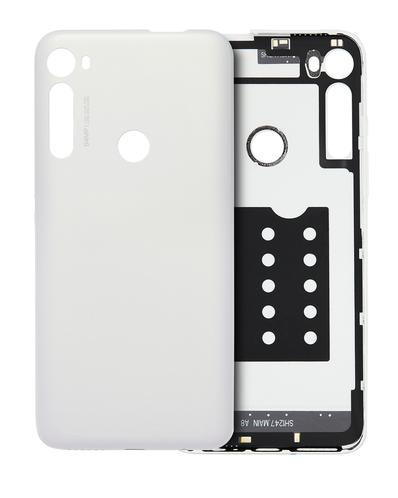 Back cover Glass Compatible For Motorola One Fusion Plus (XT2067/2020) (White)