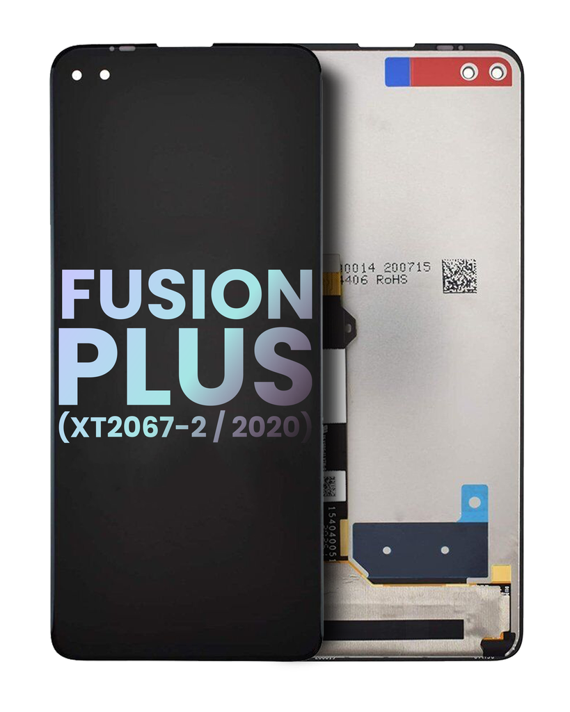 Mid-Frame Housing Assembly Compatible For Motorola Moto Fusion Plus (XT2067-2/2020) (Genuine OEM) (Blue)