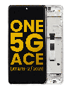 LCD Assembly With Frame Compatible For Motorola One 5G Ace (XT2113-2/2021) (Refurbished) (Frosted Silver)