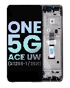 LCD Assembly With Frame Compatible For Motorola One 5G Ace UW (XT2113-1/2021) (Genuine OEM) (Volcanic Grey)
