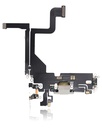 Charging Port Flex Cable Compatible For iPhone 13 Pro (Aftermarket Plus) (Silver)