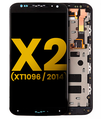 LCD Assembly With Frame Compatible For Motorola Moto X2 (XT1096/2014) (Refurbished) (Black)