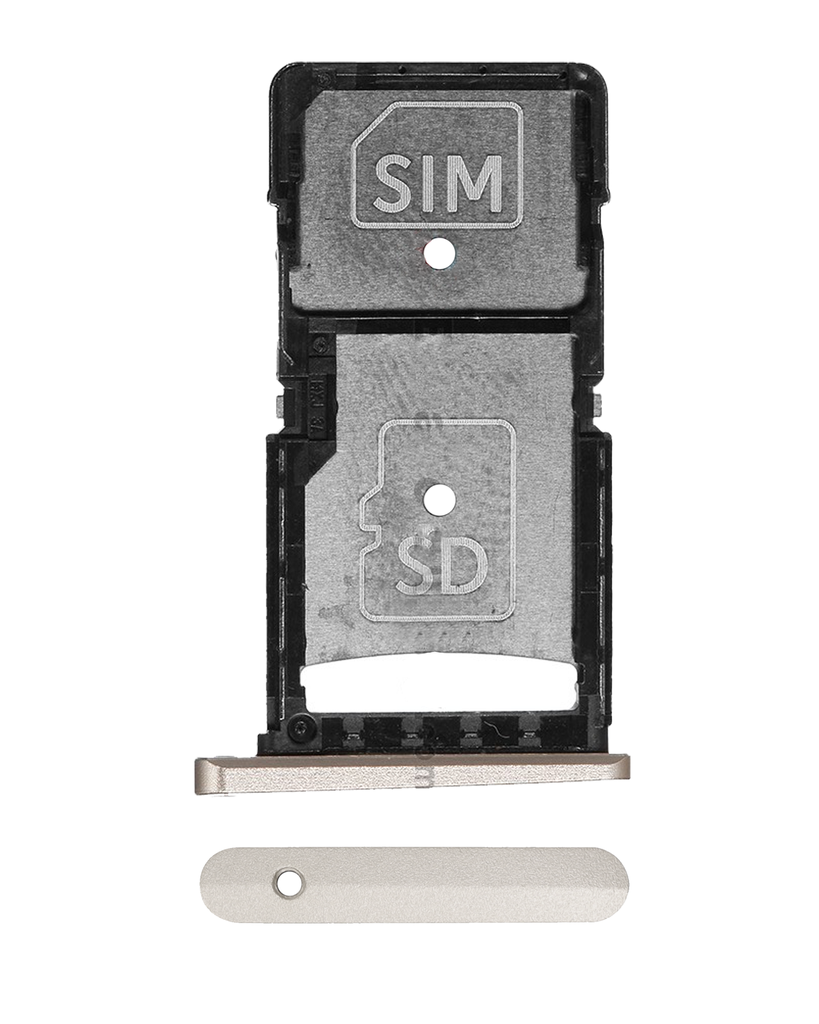 Sim Card Tray Compatible For Motorola Droid Turbo 2 (XT1585/XT1580/XT1581/2015) (Gold)