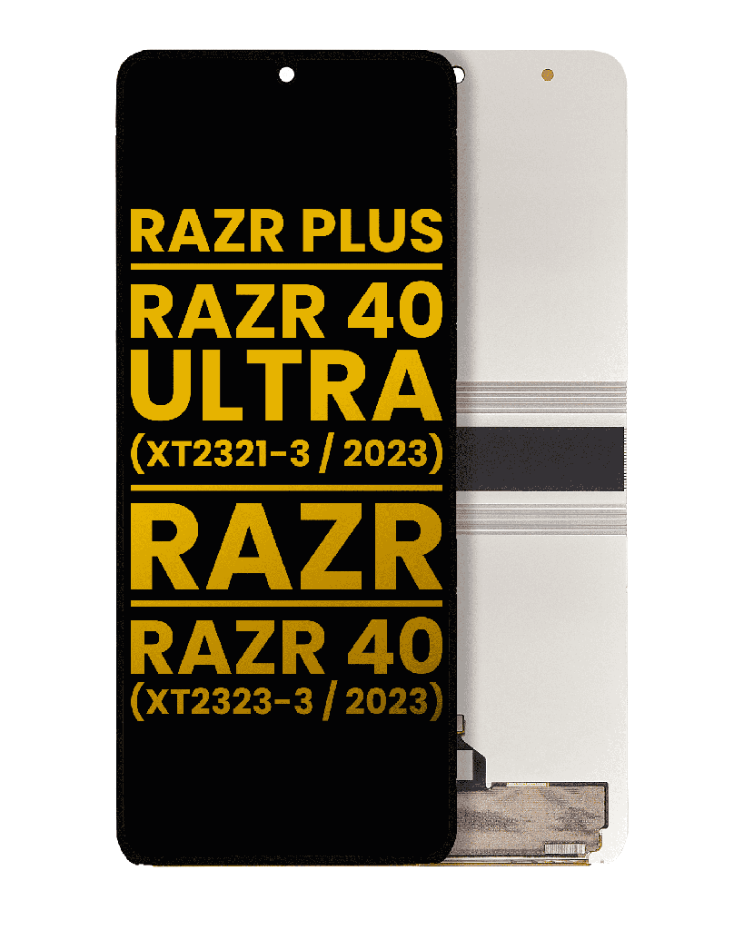 Main OLED Assembly Without Frame Compatible For Motorola Moto Razr Plus/Razr 40 Ultra (XT2321-3/2023)/Razr/Razr 40 (XT2323-3/2023) (Refurbished) (All Colors)