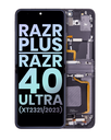 Main OLED Assembly For Motorola Razr Plus/Razr 40 Ultra (XT2321/2023) (Genuine OEM) (Phantom Black)