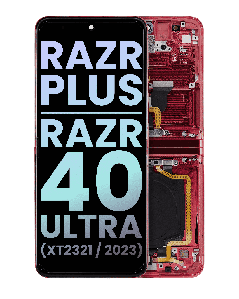 Main OLED Assembly For Motorola Razr Plus/Razr 40 Ultra (XT2321/2023) (Genuine OEM) (Barberry)