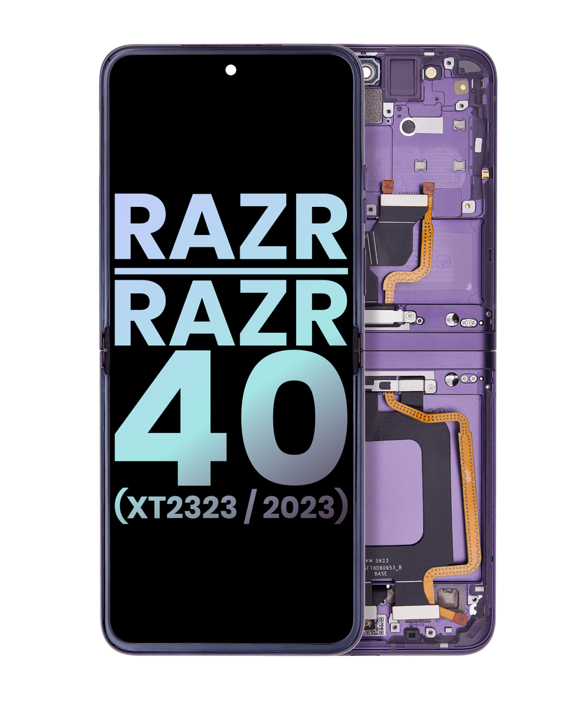 Main OLED Assembly Compatible For Motorola Razr/Razr 40 (XT2323/2023) (Genuine OEM) (Grape Compote)