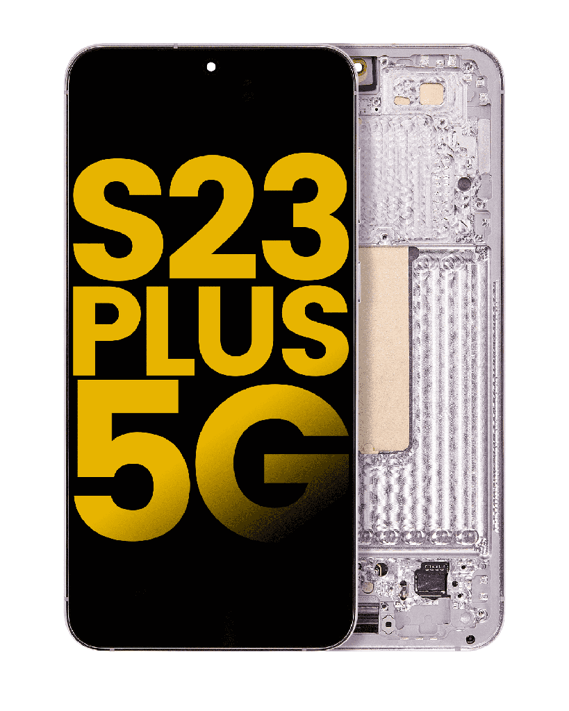 OLED Assembly With Frame Compatible For Samsung Galaxy S23 Plus 5G (US &amp; International) (Refurbished) (Lavender)