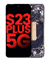 OLED Assembly With Frame Compatible For Samsung Galaxy S23 Plus (US &amp; International) (Aftermarket Plus) (Phantom Black)