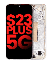 OLED Assembly With Frame Compatible For Samsung Galaxy S23 Plus (US &amp; International) (Aftermarket Plus) (Cream)