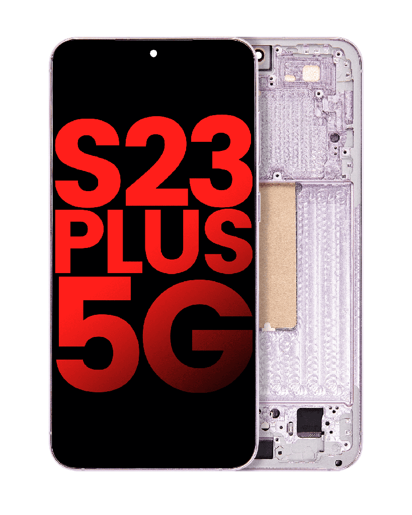 OLED Assembly With Frame Compatible For Samsung Galaxy S23 Plus (US &amp; International) (Aftermarket Plus) (Lavender)