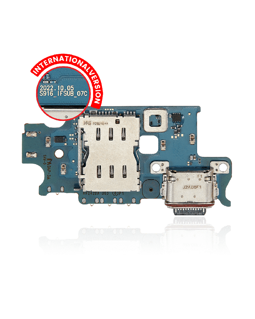 Charging Port Board With Sim Card Reader Compatible For Samsung Galaxy S23 Plus 5G (S916B) (International Version)
