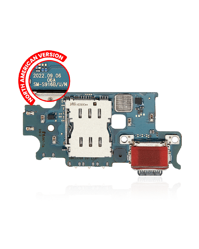 Charging Port Board With Sim Card Reader Compatible For Samsung Galaxy S23 Plus 5G (S916U) (US Version)