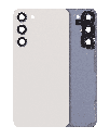 Back Cover Glass With Camera Lens Compatible For Samsung Galaxy S23 Plus 5G (No Logo) (Aftermarket Plus) (Cream)