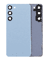 Back Cover Glass With Camera Lens Compatible For Samsung Galaxy S23 Plus 5G (No Logo) (Aftermarket Plus) (Blue)