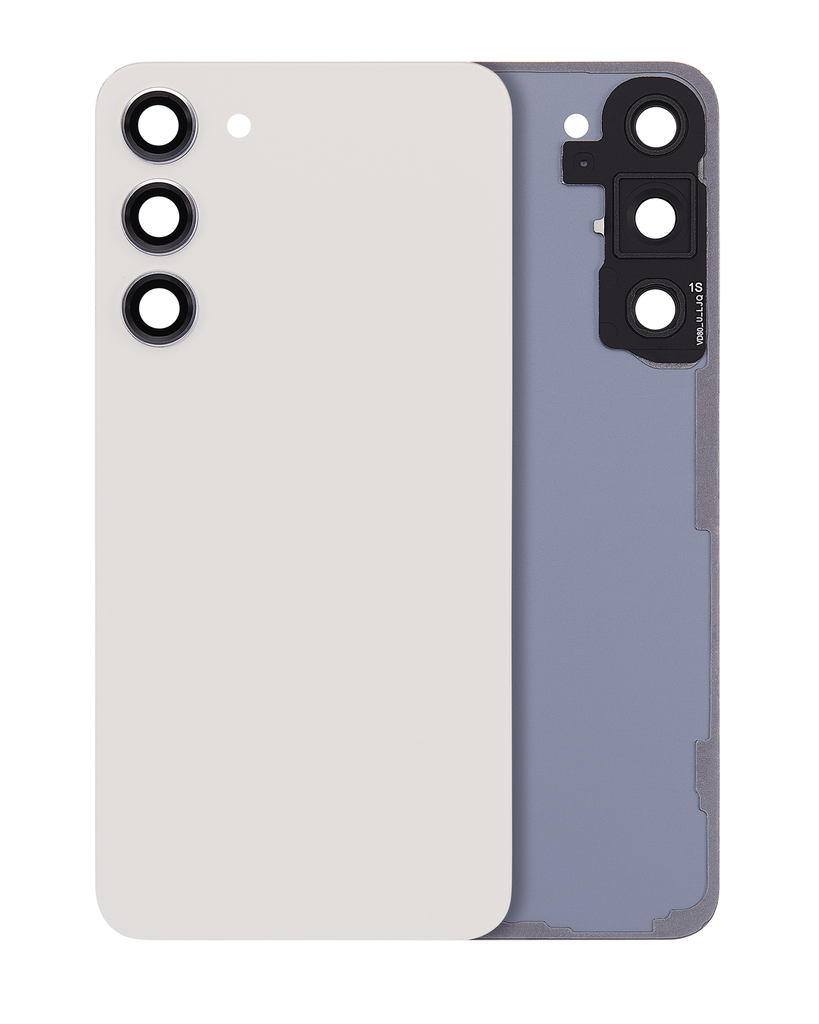 Back Cover Glass With Camera Lens Compatible For Samsung Galaxy S23 Plus (Service Pack) (Cream)