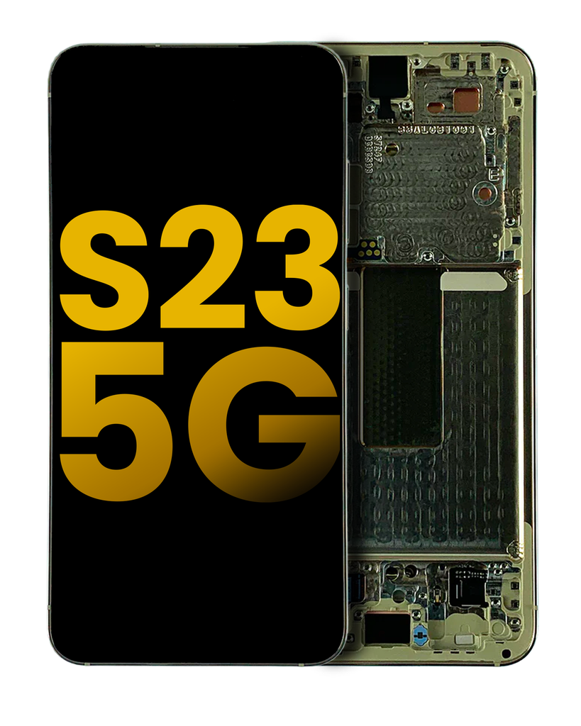 OLED Assembly With Frame Compatible For Samsung Galaxy S23 5G (US &amp; International) (Refurbished) (Cream)