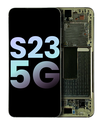 OLED Assembly With Frame Compatible For Samsung Galaxy S23 5G (US &amp; International) (Service Pack) (Cream)