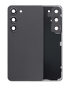 Back Cover Glass With Camera Lens Compatible For Samsung Galaxy S23 5G (No Logo) (Aftermarket Plus) (Phantom Black)