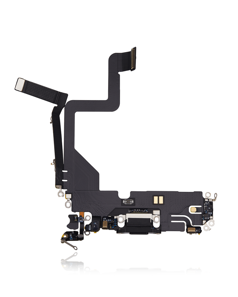 Charging Port Flex Cable Compatible For iPhone 14 Pro (Used OEM Pull) (Space Black)