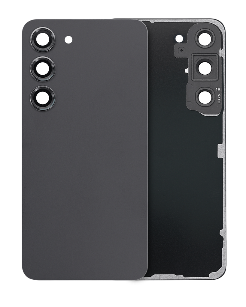Back Cover Glass With Camera Lens Compatible For Samsung Galaxy S23 5G (Service Pack) (Phantom Black)