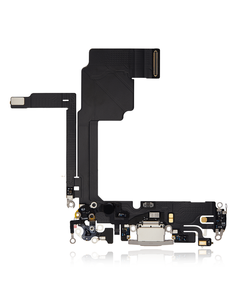 Charging Port Flex Cable Compatible For iPhone 15 Pro (Premium) (White Titanium)