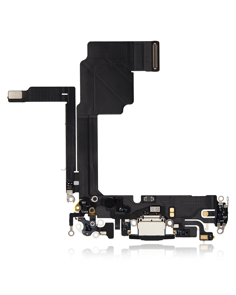 Charging Port Flex Cable Compatible For iPhone 15 Pro (Premium) (Black Titanium)