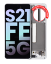 OLED Assembly With Frame Compatible For Samsung Galaxy S21 FE 5G (US &amp; International Version) (Service Pack) (White)