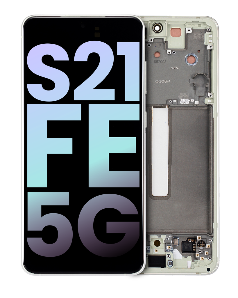 OLED Assembly With Frame Compatible For Samsung Galaxy S21 FE 5G (US &amp; International Version) (Service Pack) (Olive Green)