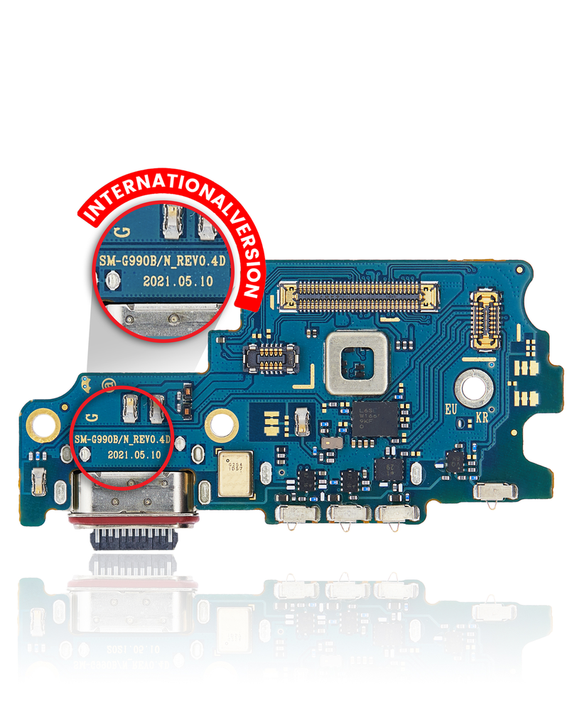 Charging Port Board With Sim Card Reader Compatible For Samsung Galaxy S21 FE 5G (G990B/N) (International Version)