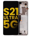 OLED Assembly With Frame Compatible For Samsung Galaxy S21 Ultra 5G (Refurbished) (Phantom Silver)