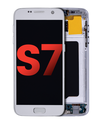 OLED Assembly With Frame Compatible For Samsung Galaxy S7 (All US Models) (Aftermarket Plus) (Silver Titanium)