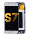OLED Assembly With Frame Compatible For Samsung Galaxy S7 (Refurbished) (All US Models) (Silver Titanium)