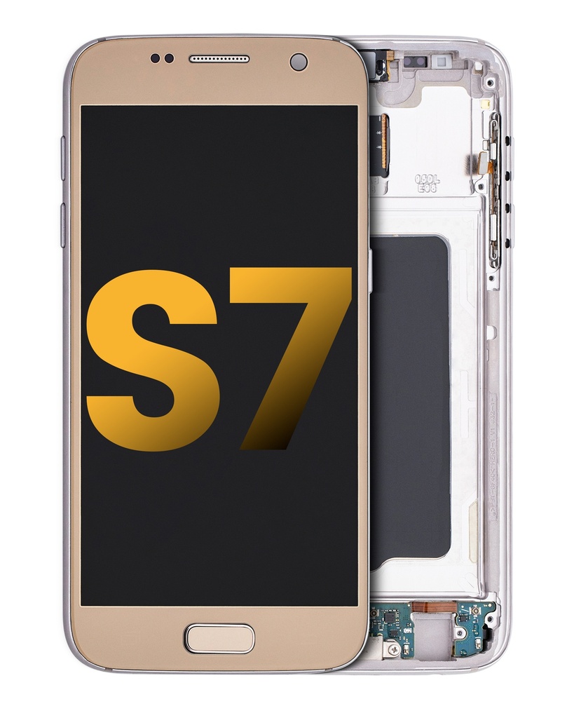 OLED Assembly With Frame Compatible For Samsung Galaxy S7 (Refurbished) (All US Models) (Gold Platinum)