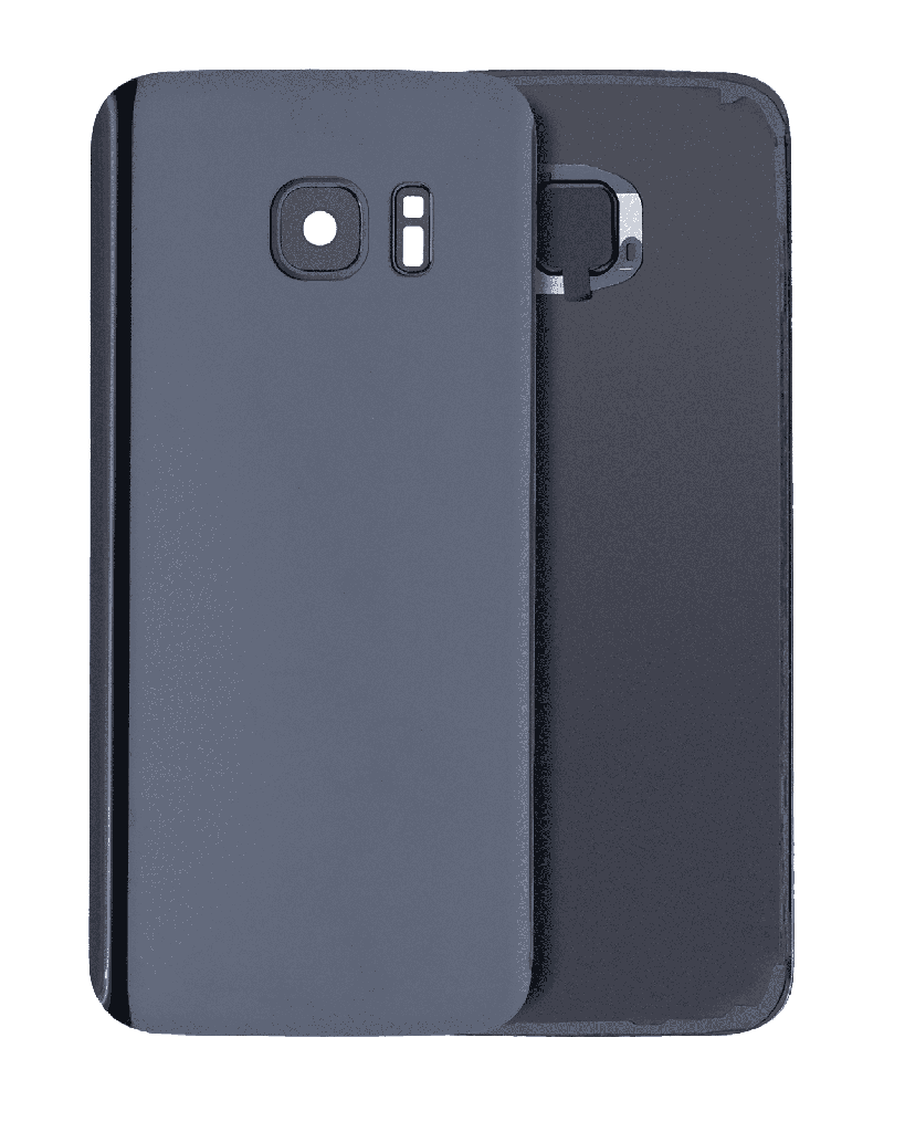 Back Cover Glass With Camera Lens Compatible For Samsung Galaxy S7 (No Logo) (Aftermarket Plus) (Black Onyx)