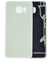 Back Cover Glass Compatible For Samsung Galaxy S6 Edge Plus (No Logo) (Aftermarket Plus) (White Pearl)