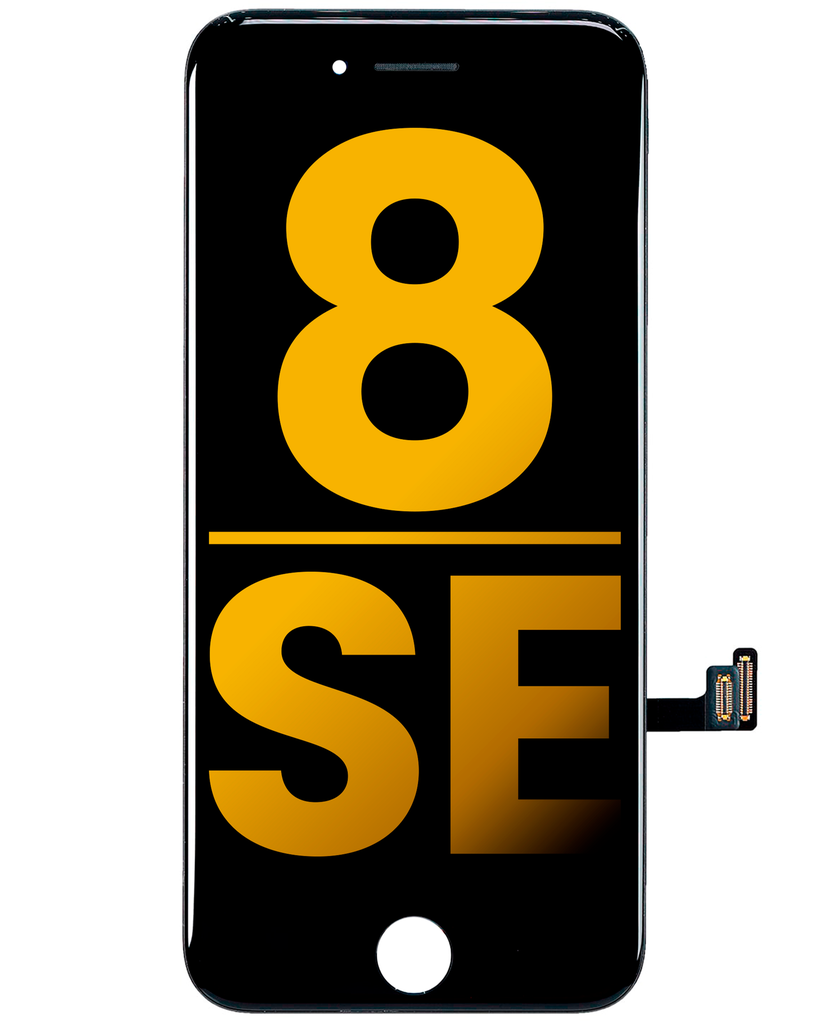 LCD Assembly With Steel Plate Compatible For iPhone 8 / SE (2020 / 2022) (Premium) (Black)